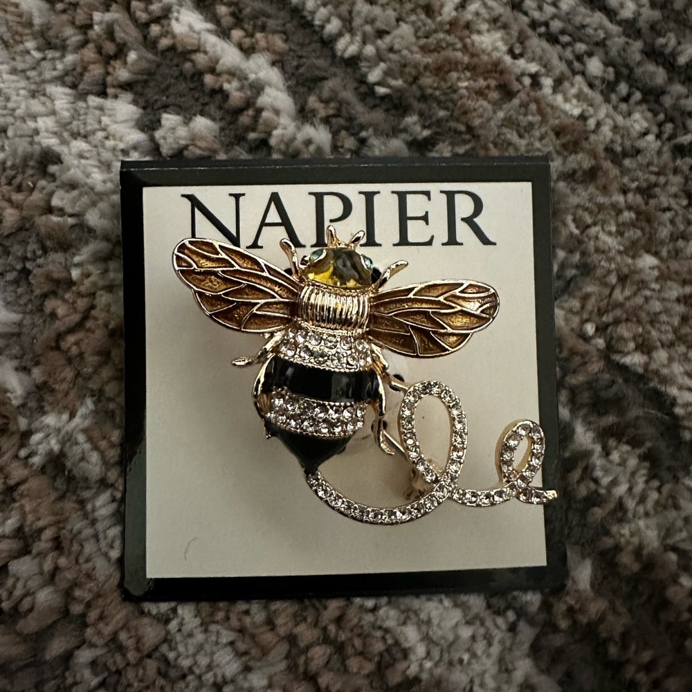 Napier Gold and Black Bee Brooch